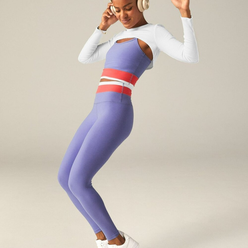 Beyond Yoga Spacedye Horizon Colorblock Midi Leggings Size Small